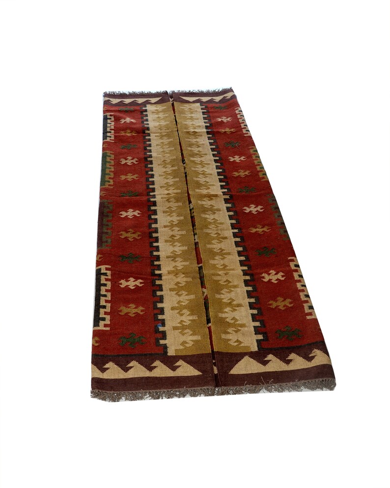 8x10 Kilim Rug Handwoven Wool and Jute Rug Handmade Kilim Etsy