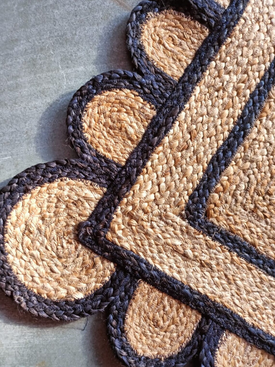 8x10 Braided Scalloped Jute Rug Scallop Rug Boho Rug Etsy UK