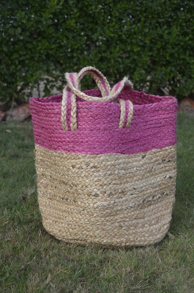 Large Woven Laundry Basket Storage Basket Beach Bag Etsy