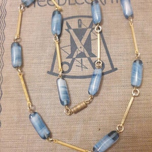 Mid-century Brass Beaded Necklace/ Vintage Jewellery/ Vintage Necklace/ Vintage Brass Necklace