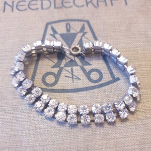 Art Deco Diamante Bracelet/ Vintage Rhinestone Bracelet/ Vintage Jewellery/ Vintage Bridal Bracelet