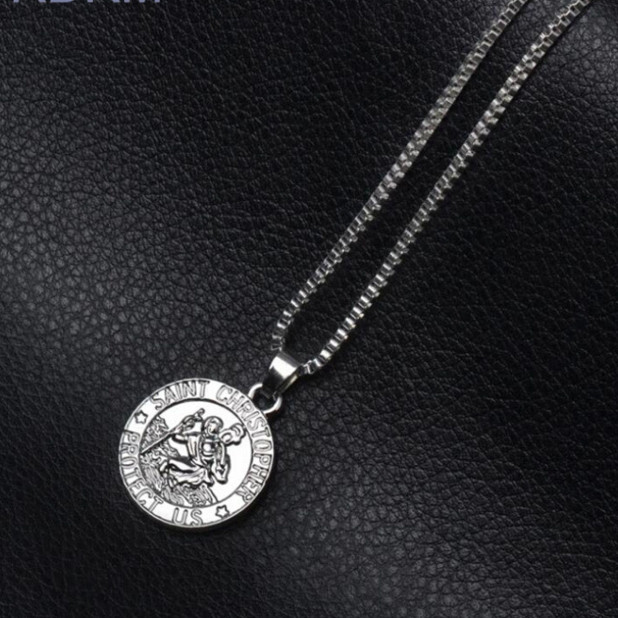 St christopher pendant dark Clearance