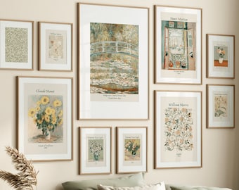 Green Gallery Wall Art Set 10 Printable Wall Art Prints Vintage Gallery Wall Set Eclectic Neutral Printable Wall Art Trendy Now Modern Decor