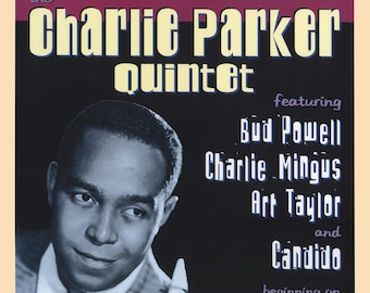 Charlie Parker Concert Promo Poster - Live New York City 1953 USA 