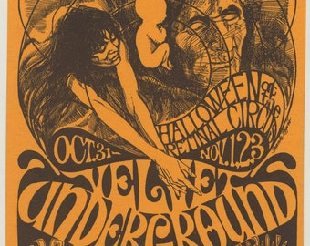 Velvet Underground Poster - Concert Promo Live Retinal