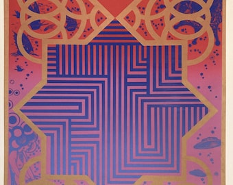 Hapshash Pink Floyd Poster Print: 5th Dimension Club, 1967 Signed Hapshash Pink Floyd Poster Print: 5th Dimension Club, 1967 Signed
