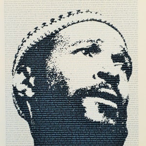 Marvin Gaye poster - I Heard it through the Grapevine lyrics Limited edition fine art print signed and numbered by artist Pete O Neill
