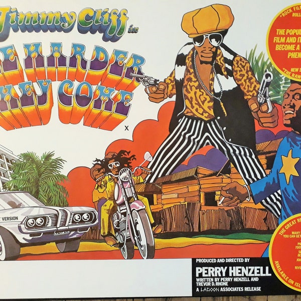 The Harder they come original movie poster - UK British Quad starring Jimmy Cliff 1970s legendary Reggae music film