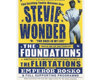 Stevie Wonder Concert Poster - Live At Coventry Theatre 1969 Promo. Fantastic brand new commemorative edition in A2 size