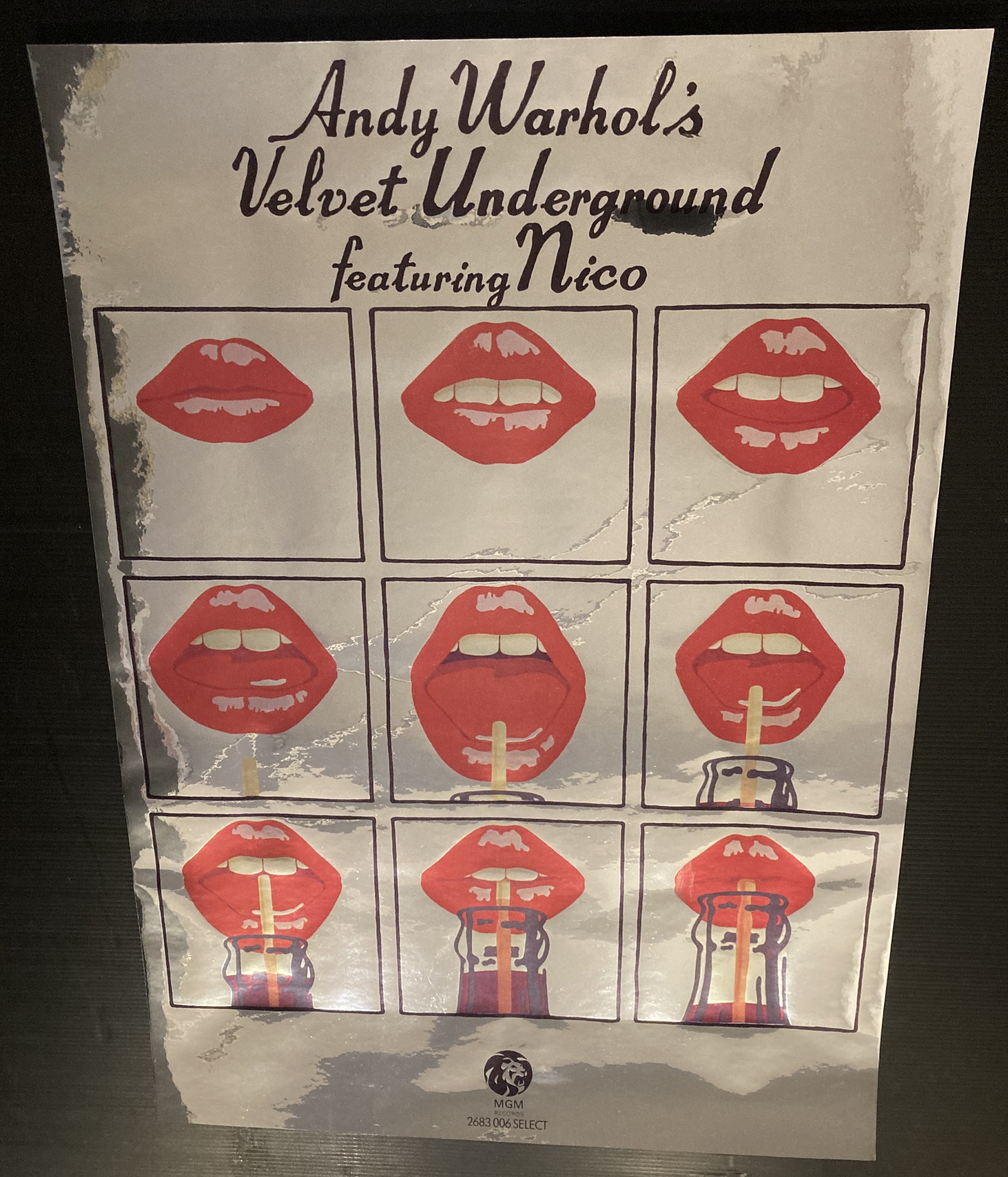 アンディ・ウォーホル ヴェルヴェット・アンダーグラウンド／ポスター　Lips アンディ・ウォーホルのヴェルヴェット・アンダーグラウンドと