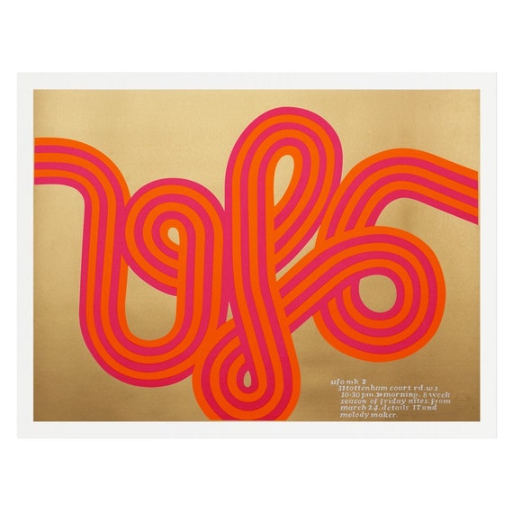 Pink Floyd Poster UFO Club 67 Hapshash Screen Print Edition