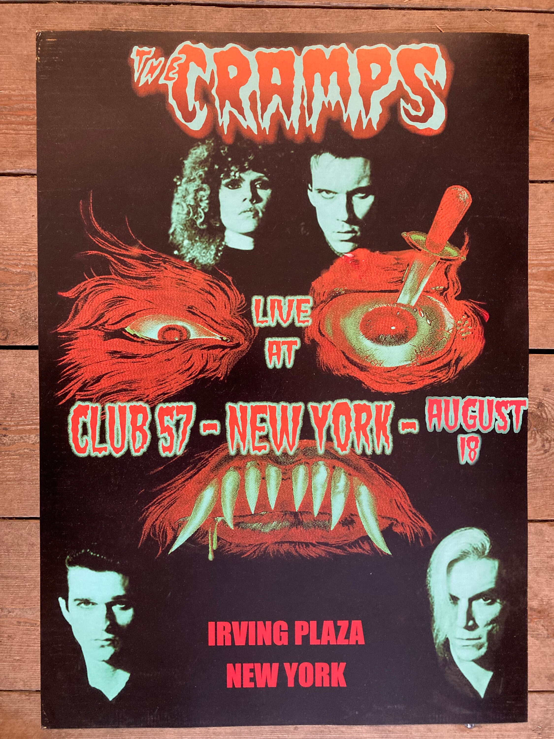 The Cramps Concert Promotional Poster - Live at Club 57 New York