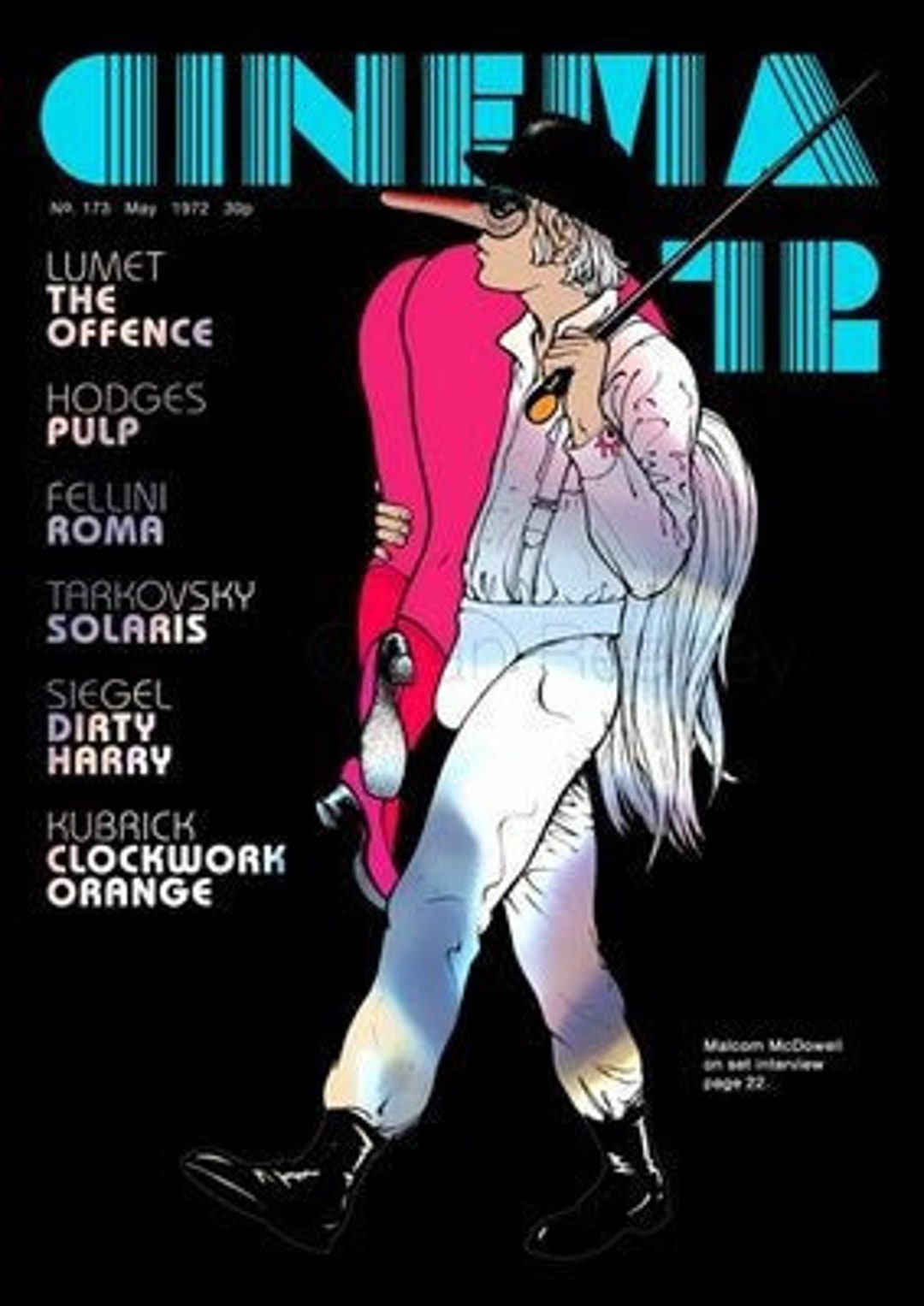 Clockwork Orange Poster Original Chrome Print Cinema 72 With Malcolm ...