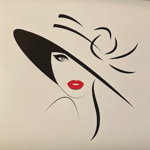 Art deco style fashion lady original design advertising poster - fine art limited edition