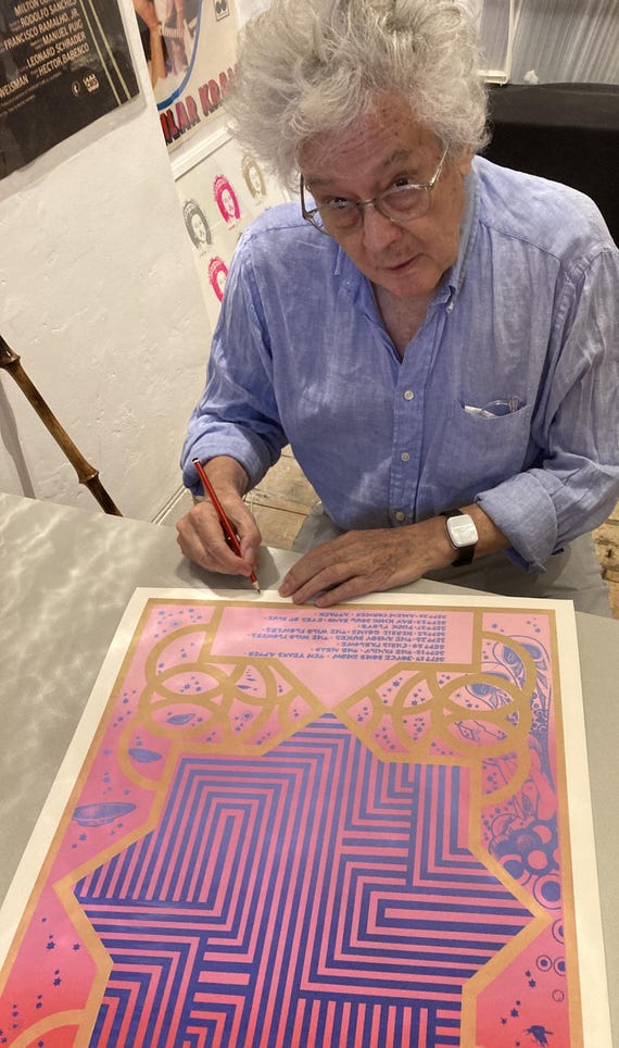 Hapshash Pink Floyd Poster Print: 5th Dimension Club, 1967 Signed