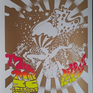 Hapshash poster - Pink Floyd & Move UFO club 1967 Limited Edition Psychedelic screen print - Signed and officially stamped by Nigel Waymouth