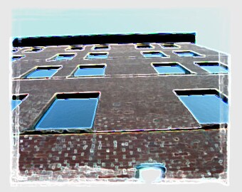 Original Stock Photo art..w/wo saying..Funky Denver Warehouse building.." the small things of Life are often so much bigger than the.."