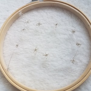 Astrology Star Sign Embroidery Hoop on Tulle image 6