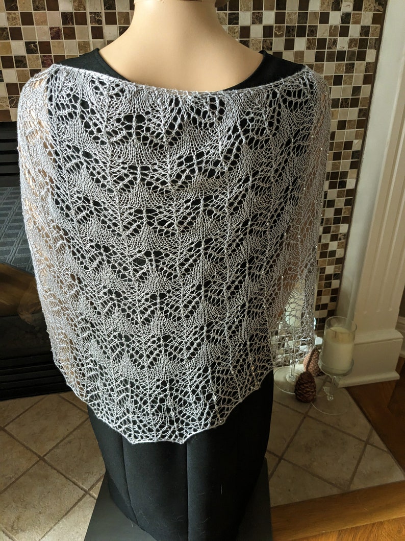 silver lace shawl for evening dress