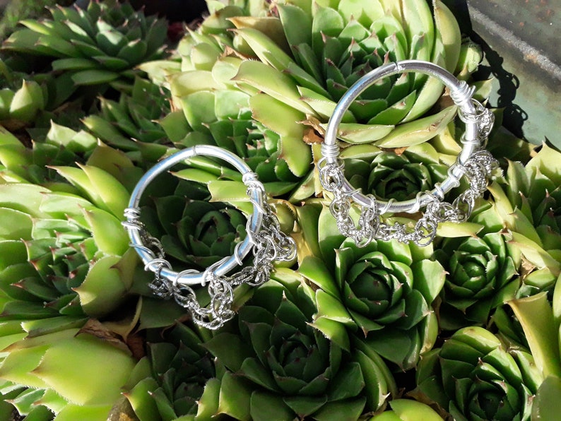 8 Gauge Chain Wire Hoop Earrings for Stretched Ear Made of Etsy