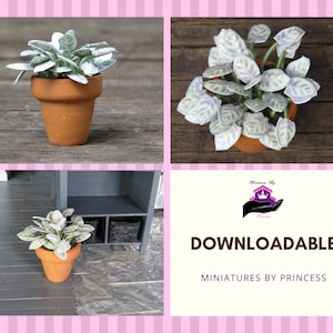 Dollhouse Miniature Plant Leaves - Garden - Download - Printable - 1:12 Scale