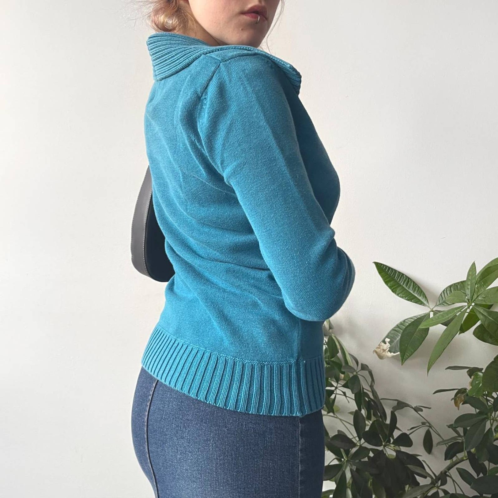 Top Vintage Esprit Années 2000 (Y2K) - Noir Taille L - Style Cyber Rétro - Occasion