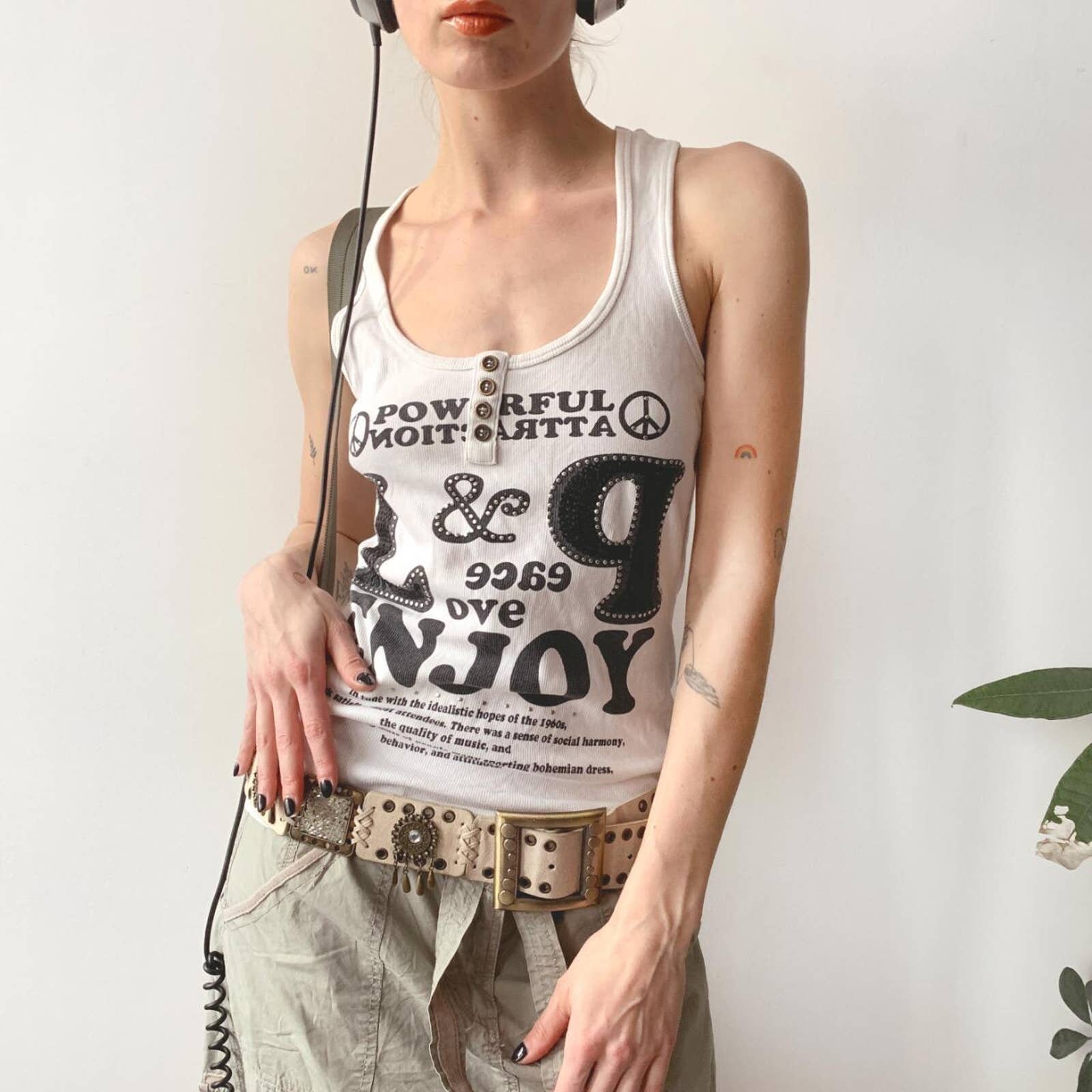 トップス cvtvlist japanese label tank top grunge cvtvlist japanese label tank top grunge