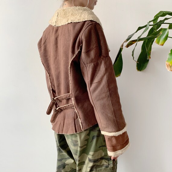 ジャケット・アウター Y2K grunge cargo fur zip flight jacket Y2K grunge cargo fur zip flight jacket