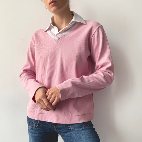 Vintage Pastel Baby Pink Light Sweater Autumn Spring Preppy - Etsy Ireland