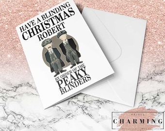 Peaky Blinders Christmas Card, Funny Personalised Greetings