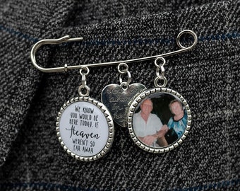 Photo Groom Suit Jacket Pin/Wedding Photo Charm/Kiltpin/Personalised/Gift For Him/Memorial/Remembrance/Heaven/Coat Pin/In Memory/Safety Pin