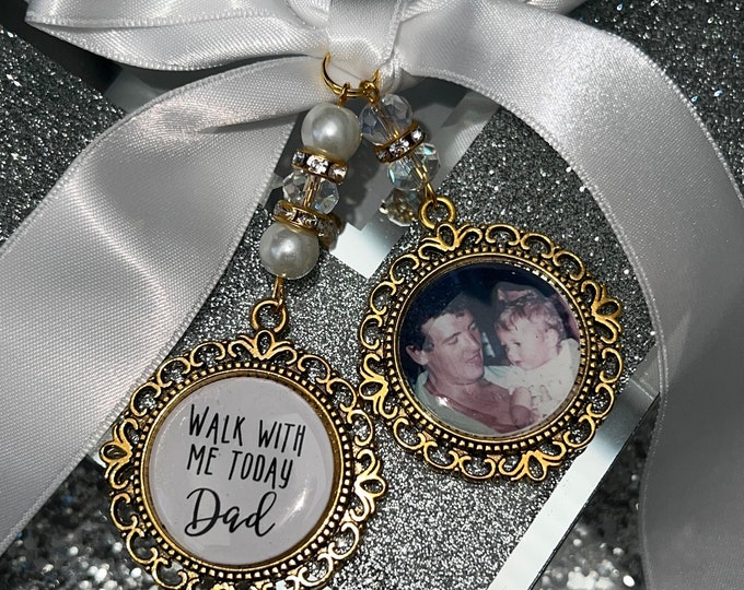 Walk With Me Today/Loving Memory/Memorial Charm/Locket/Brooch/Personalised With Any Photo/Bride/Wedding/Indian Asian Wedding