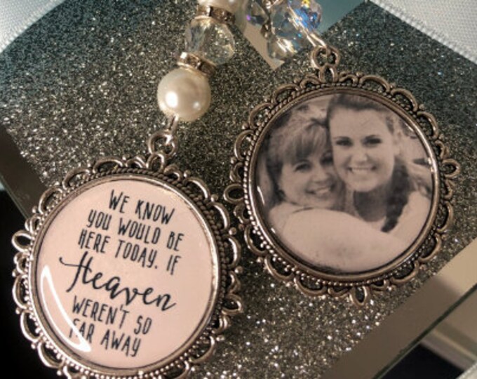Memory heaven charm bouquet heaven weren't so far away wasnt so far away as seen in OK magazine poem and photo pearl beads something blue