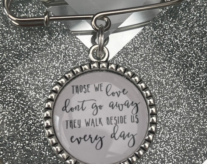 Memory heaven pin those we love walk beside us every day keepsake.missing you. gone but never forgotten groom pin
