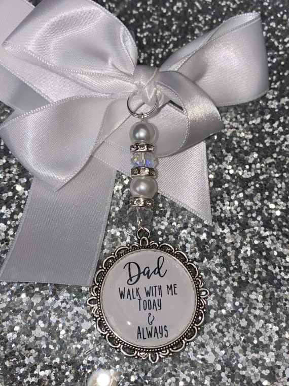 Walk with me today nan grandad mom mum dad loving memory charm locket brooch.Ideal for wedding,bride.memorial keepsake bouquet charm