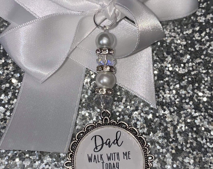 Walk with me today nan grandad mom mum dad loving memory charm locket brooch.Ideal for wedding,bride.memorial keepsake bouquet charm