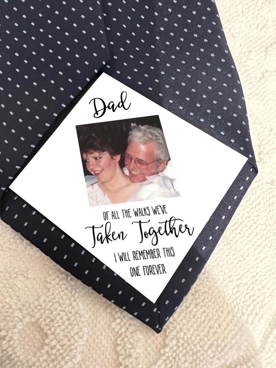 Personalised Photo Tie Label/Dad/Suit Label/Tie Patch/Tie patch/Father of the Bride Groom Gift/Thank You Label/Iron On/Wedding Tie Insert