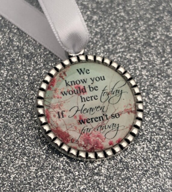 Wedding Bouquet Memorial Charm: Loved Ones in Heaven Keepsake