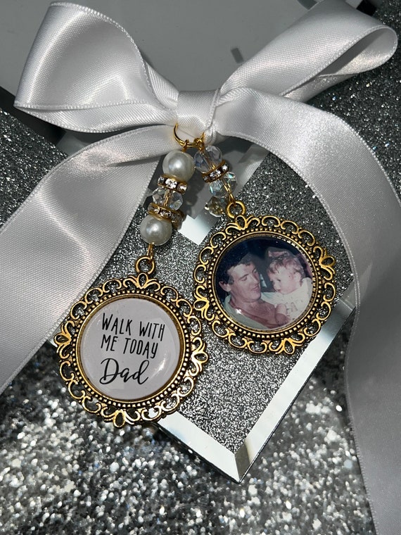 Walk With Me Today/Loving Memory/Memorial Charm/Locket/Brooch/Personalised With Any Photo/Bride/Wedding/Indian Asian Wedding