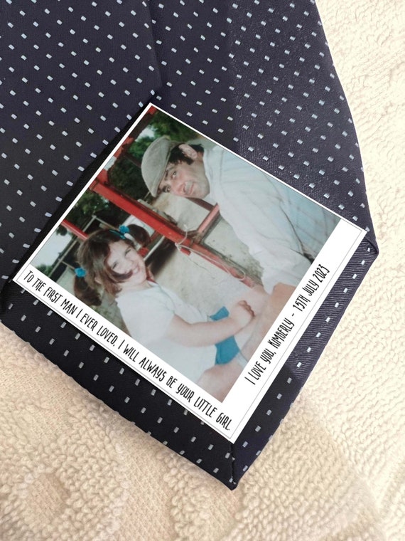 Personalised Photo Tie Patch: Father of Bride/Groom Gift (Iron On)