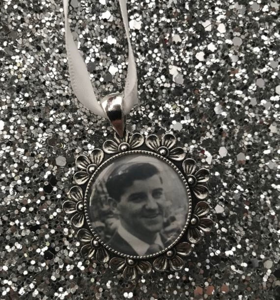 Bouquet memory charm Personalised personalized Photo Photo Charm Flower Charm