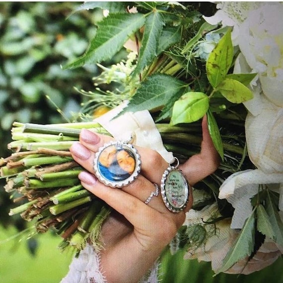 Wedding Bouquet Photo Charm/Memory/Heaven Weren't So Far Away/As Seen In OK Magazine/Jacqueline Jossa/Something Blue/Memorial/BBC/Eastenders