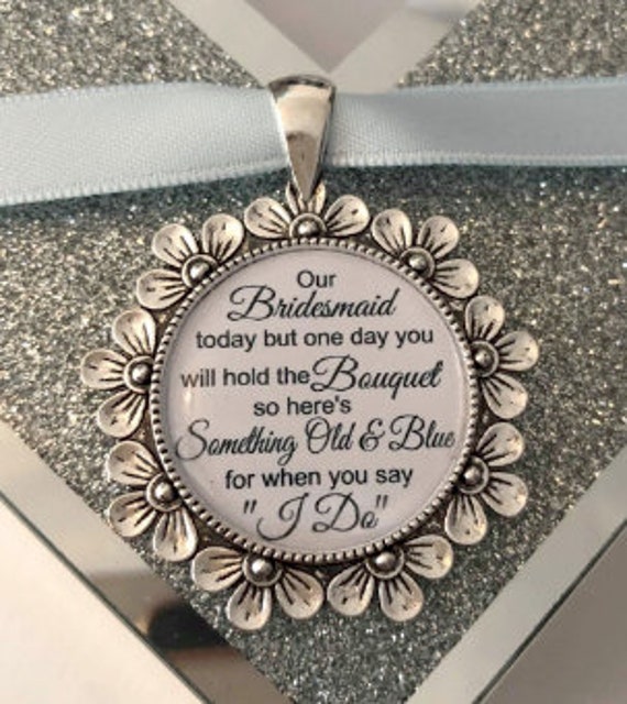 Bridesmaid Bouquet Charm: Something Old & Blue Wedding Gift
