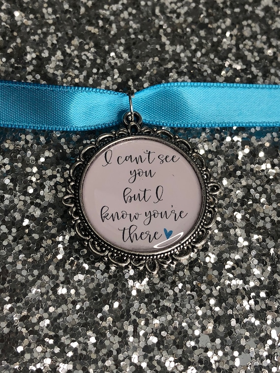 loving memory charm locket brooch.Personalised with any photo.Ideal for wedding,bride.memorial keeps I Can't see you but I Know You're There