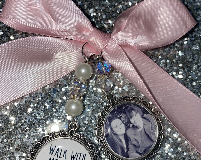 Charms for Bouquets, Bridal Photo Bouquet charm, Personalized Wedding  Memorial Bouquet Charm pendant oval, Gift for Best Friend