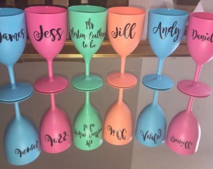 DIY Personalised Wine Glass Champagne flute/Glass Decal/Transfer/Vinyl sticker/DIY wedding/Bride/Make your own glasses(Glass Not Included)