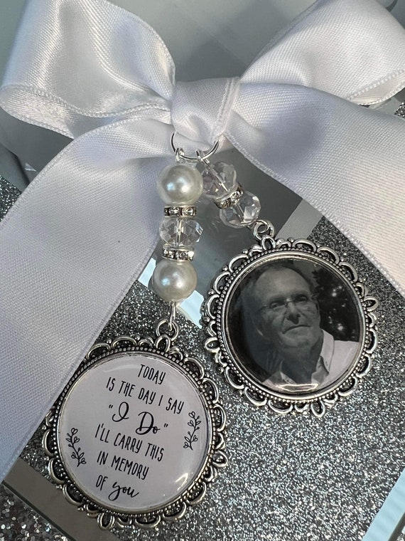 Today Is The Day I Say I Do/In Loving Memory/Memory Charm/Memorial/Locket/Brooch/Personalised With Any Photo/Bride/Wedding/Heaven