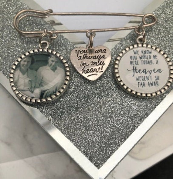 Memorial Memory remembrance photo charm kilt pin bouquet charm,wedding groom best man usher,personalized personalised any photo, keepsake
