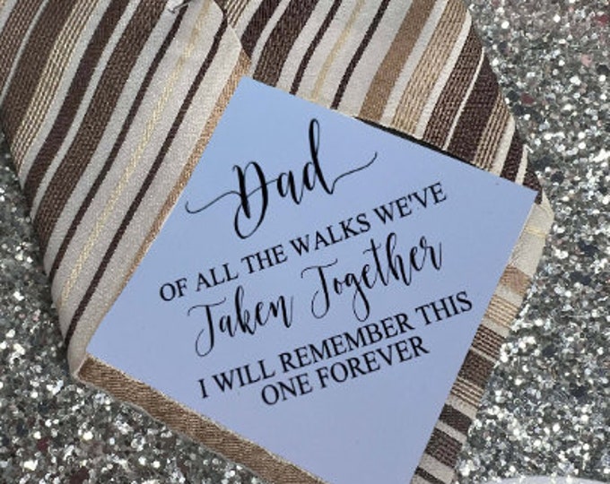 Personalised Tie Label/Dad/Suit Label/Tie Patch/Tie patch/Father of the Bride Groom Gift/Thank You Label/Iron On/Wedding Tie Insert