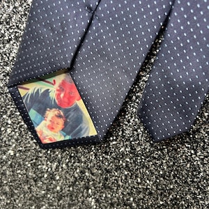 Foto personalizada para planchar en etiqueta de corbata/Papá/Etiqueta de traje/Parche de corbata/Parche de corbata/Regalo del padre de la novia/Novio/Etiqueta de agradecimiento/Inserto de corbata de boda imagen 8